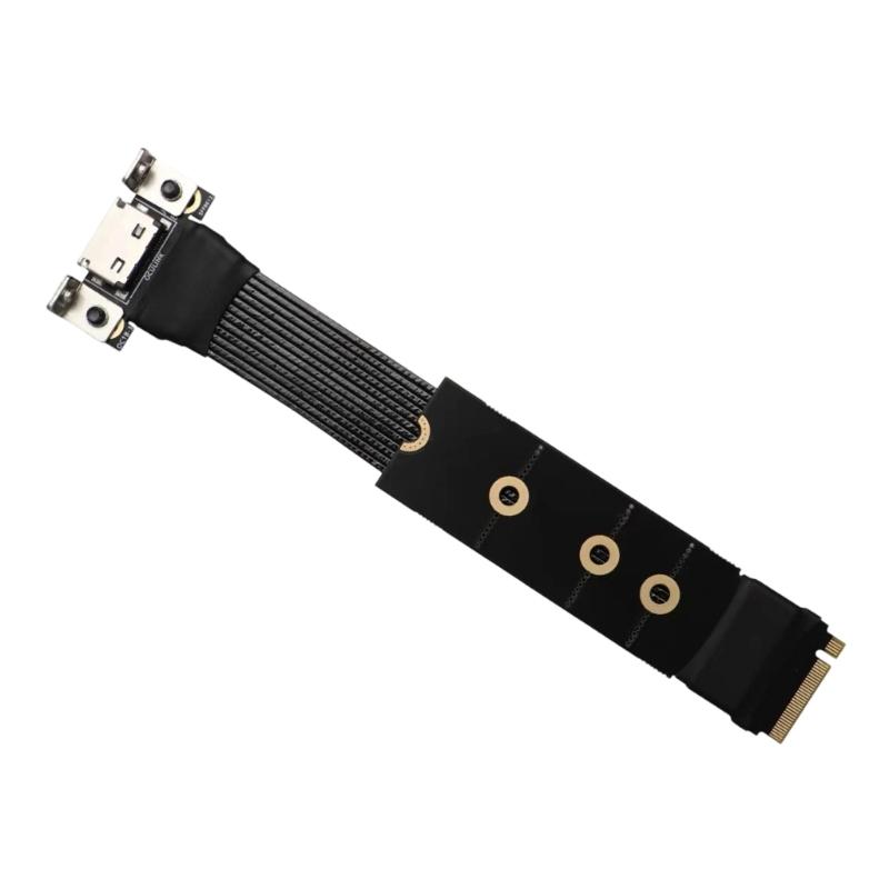 64Gbps M.2 To Oculink 4i Extension Cable PCIe4.0 Gen4 Silver Plated Cable for M.2 To SFF8611 Adapter Cable