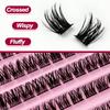 D Curl Eyelash Extensions 120 Pcs , Volume Cluster Lashes for DIY Home Use, Professional Look