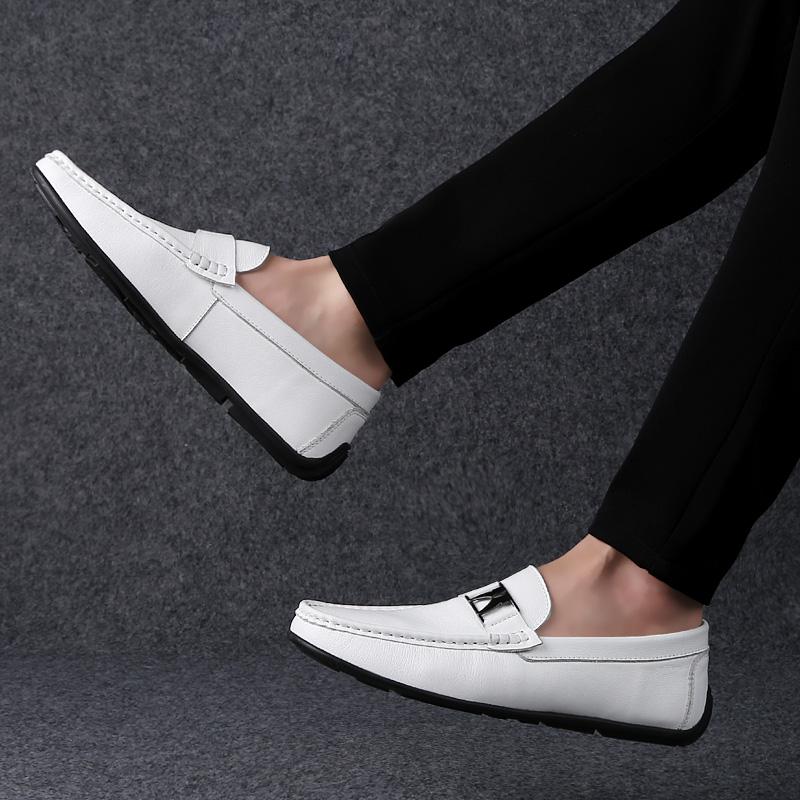 Легкие мужские туфли без застежек — фото 7