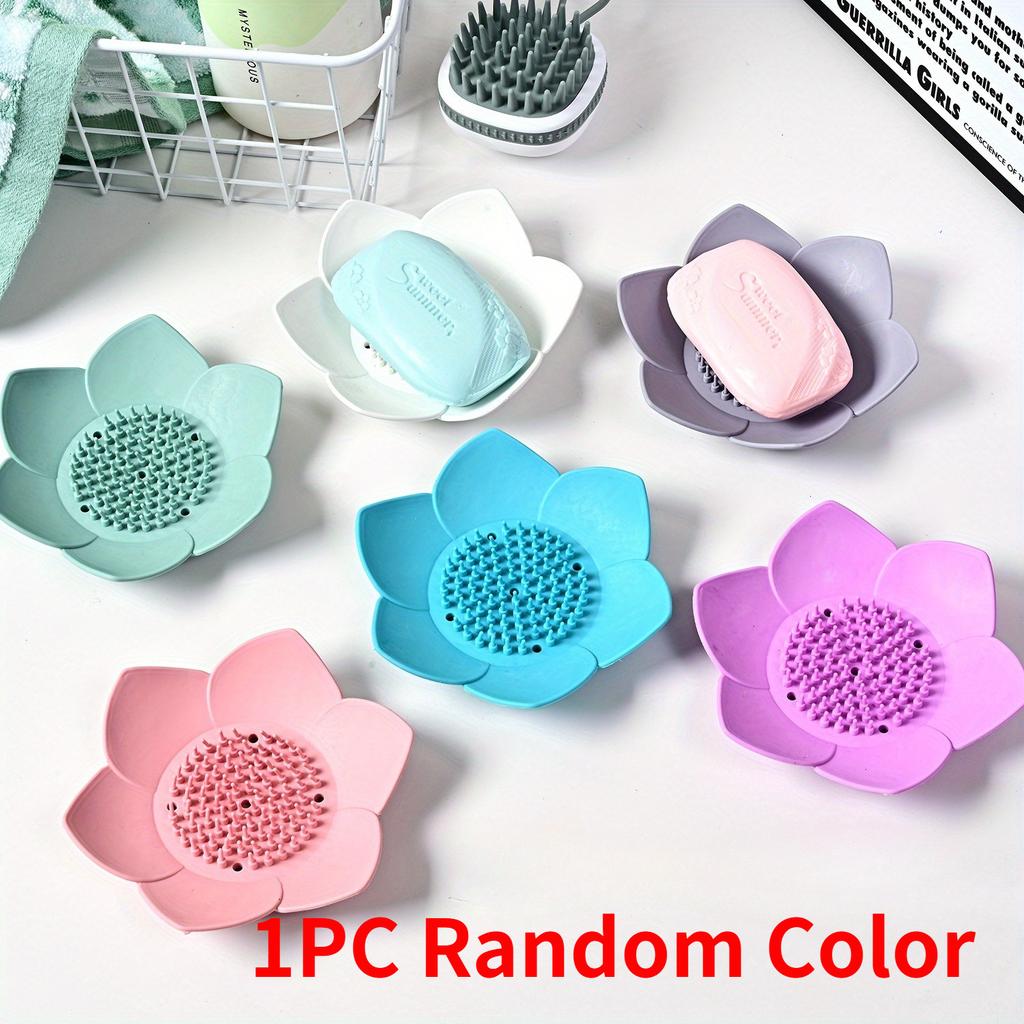 1/2pcs Bathroom Soap Box for Lotus Design Soap Holder Soap Box Drain Box Bathroom Accessories.soap box