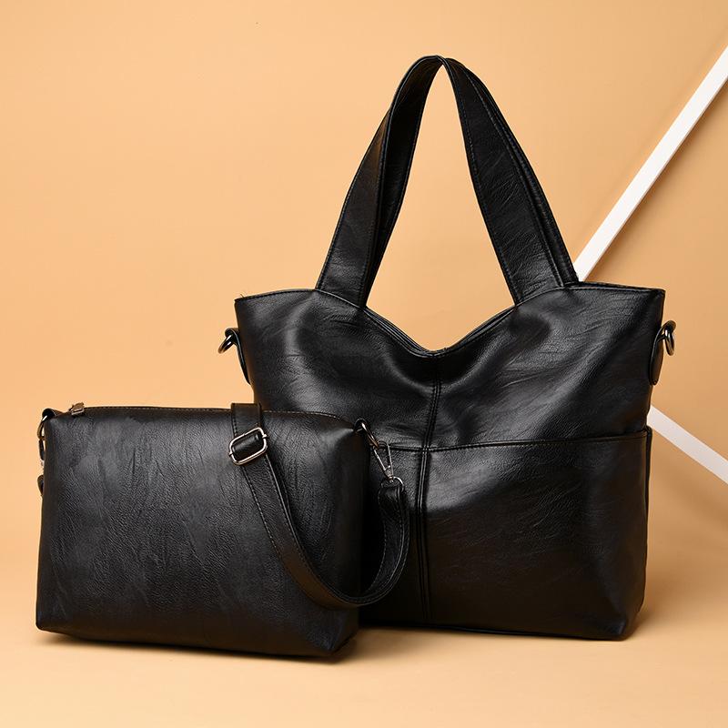 High-quality Soft Leather Women's Handbag Large Capacity Mid-bag Inner Liner Can Be Used Separately for Autumn and Winter New Women's Bag