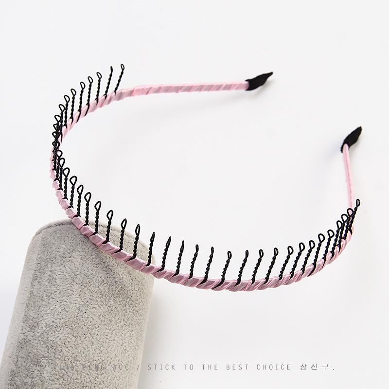 Korean Long-toothed Non-slip Headband with Comb Headdress Simple Headband with Teeth Hairpin Makeup Face Wash Headband