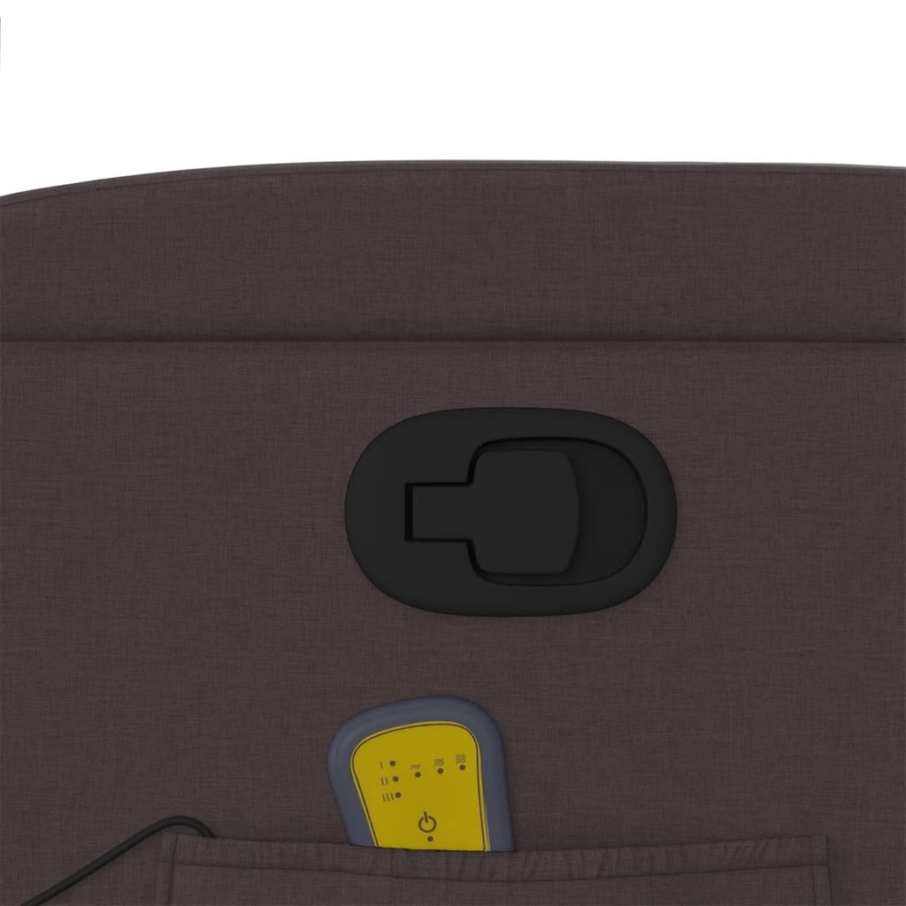 Massage Chair Dark Brown Fabric