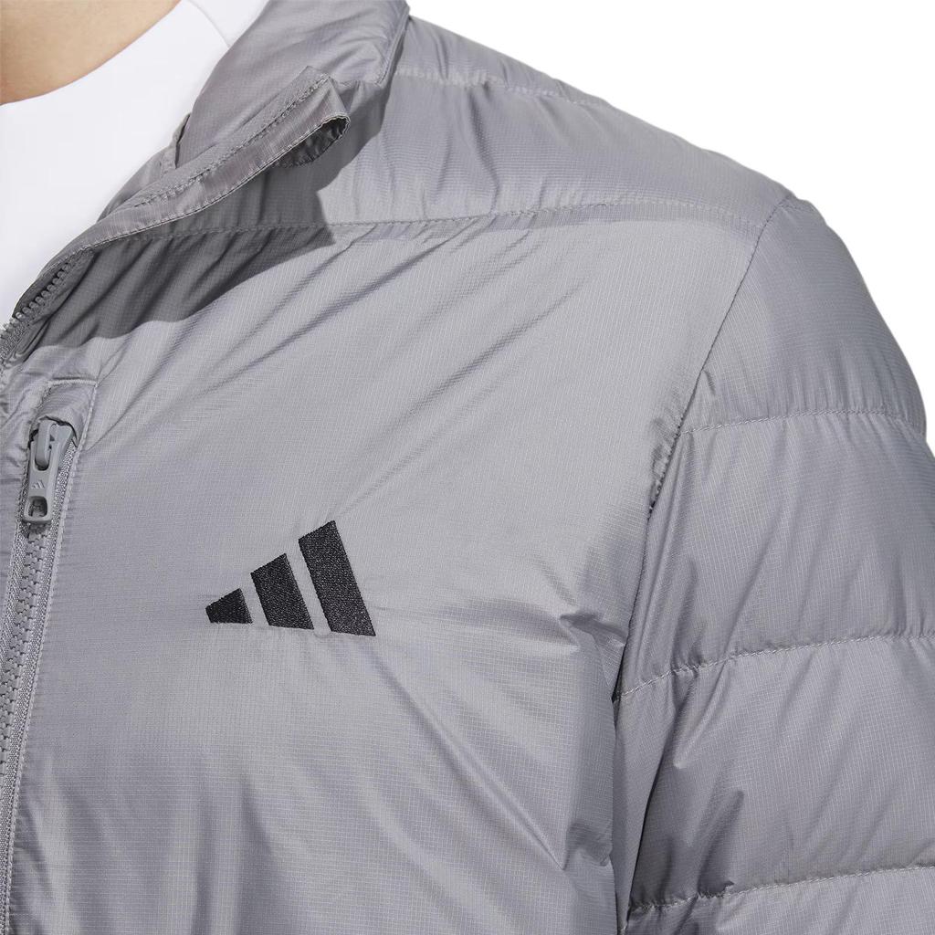 Adidas 630 Padded Solid Color Logo Zipper Stand Collar Long Sleeve Down Jacket Men Jacket Gray HZ6069