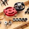 Heavy Duty Hole Positioning Tool Woodworking Doweling Jig Set 9 Bushings 2Mm-10Mm Precise Drill Guide Aluminum Alloy Adjustable Feet