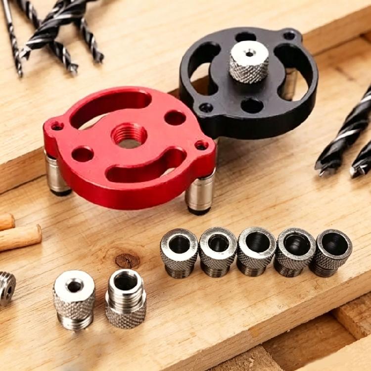 Heavy Duty Hole Positioning Tool Woodworking Doweling Jig Set 9 Bushings 2Mm-10Mm Precise Drill Guide Aluminum Alloy Adjustable Feet