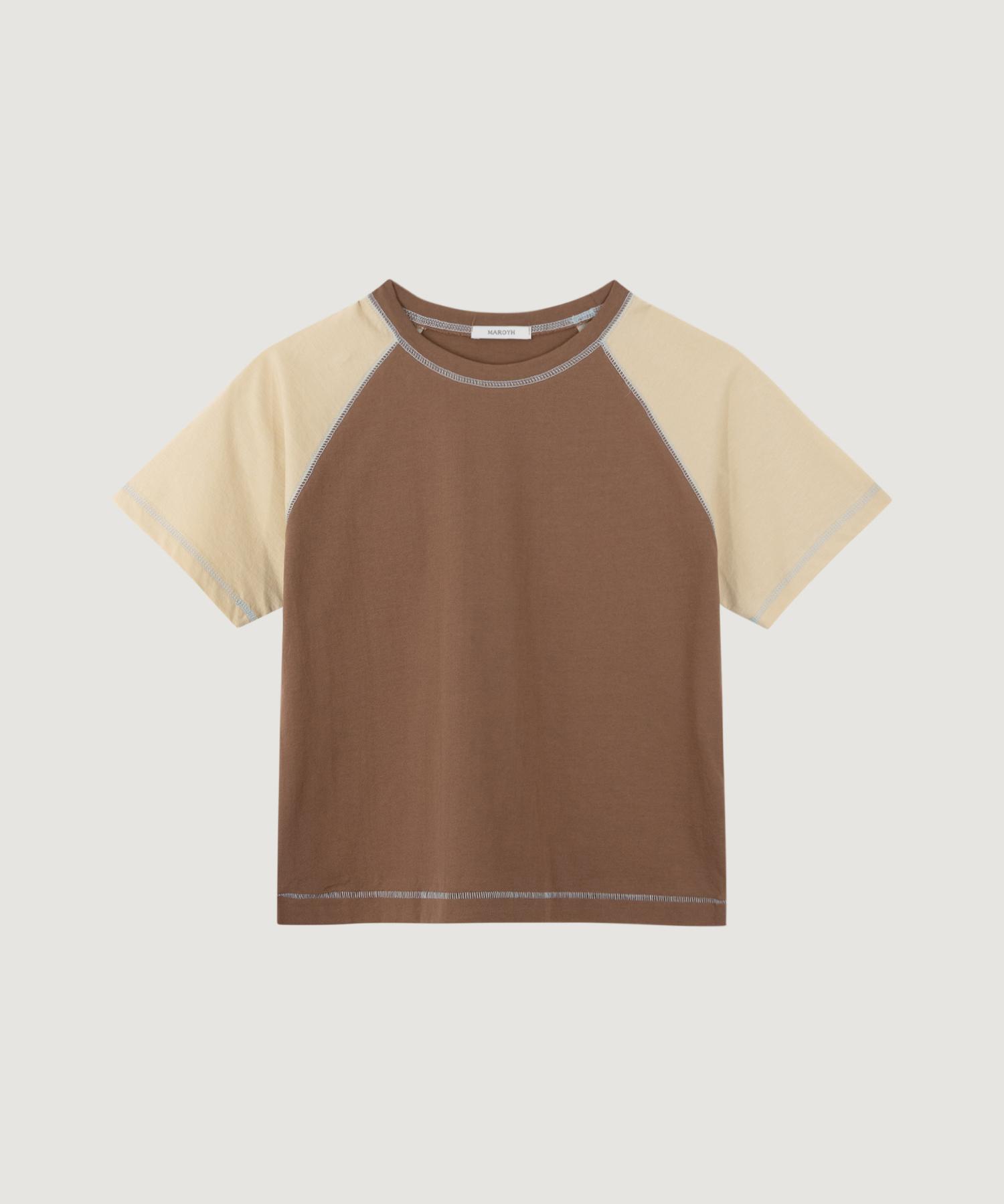 Maroi Mix Crop T-Shirt (Mustard)