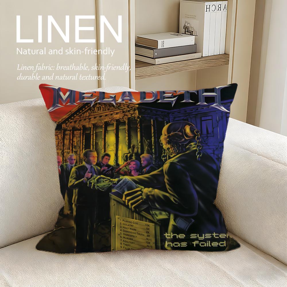 Music Megadeths Cushion Cover Pillowcase Set Pcs X X Breathable Washable Sofa Cushion Cover
