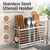 1pc Stainless Steel Chopstick Holder Kitchen Cutlery Organizer Drain Rack Spoon Fork Storage Basket for Home