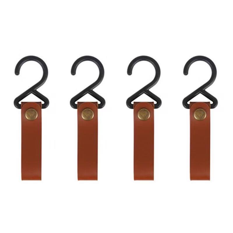 Suli Portable S-Shaped Leather Outdoor Utility Hooks