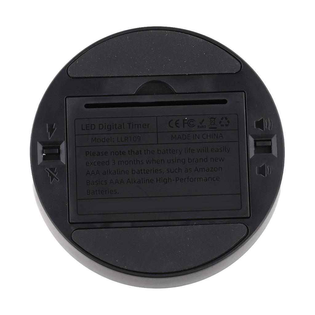 LED Timer with Magnetic Backing and Transparent LCD Screen Designed for Cooking Baking Study and Office Time Management