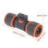 1PC Universal Garden Hose Adapter Double-End Quick Connect with Shutoff Valve Rust Resistant Fitting for Garden Watering Car Cleaning