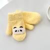 Cute Cartoon Baby Mittens Thick Anti Cold Children Gloves Double Layer Hanging Neck Gloves 1-3Year Girl Boy