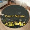 Beitar Jerusalem FC Wappen Benutzerdefinierter Name Runder Teppich Teppich für Wohnzimmer Schlafzimmer Sofa Spielzimmer Dekor Rutschfeste Fußmatte