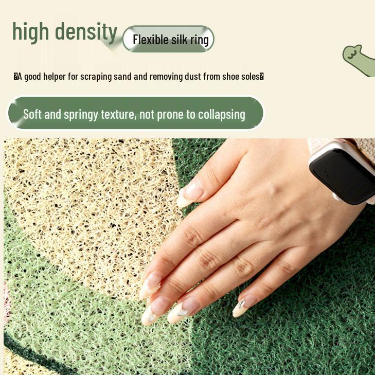 Cartoon Cute Non-Slip, Easy-Clean Entrance Coir Mat - Wear & Dirt Resistant, Cuttable Carpet for Hallways