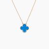 Four-leaf Clover Necklace for Women Natural White Mother-of-pearl Carnelian Sweater Chain