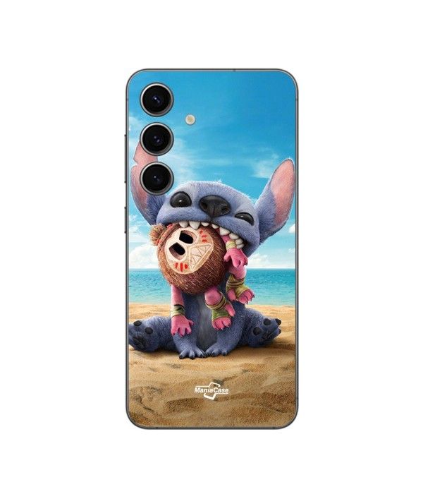 Coque Samsung Galaxy S24 FE Stitch et Moana Kakamora Maniacase schwarz