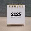 2025-2025 Simple Solid Color Mini Desktop Paper Calendar Dual Daily Scheduler Table Planner Yearly Agenda Organizer