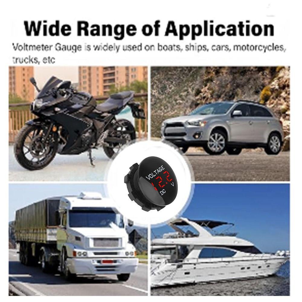 DC 12V-24V Digital Voltmeter Gauge Waterproof Car Motorcycle Voltmete  Truck Use
