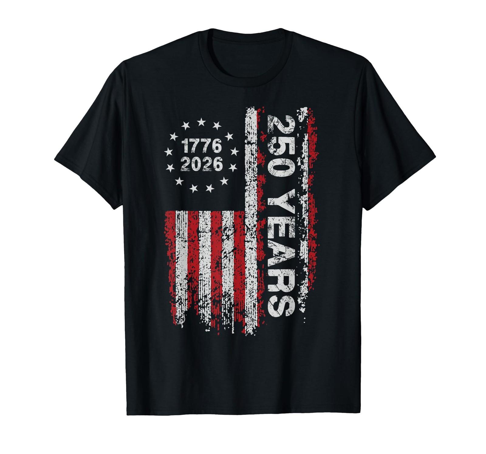 250th Independence Celebration Freedom T-Shirt for USA Anniversary (10) S