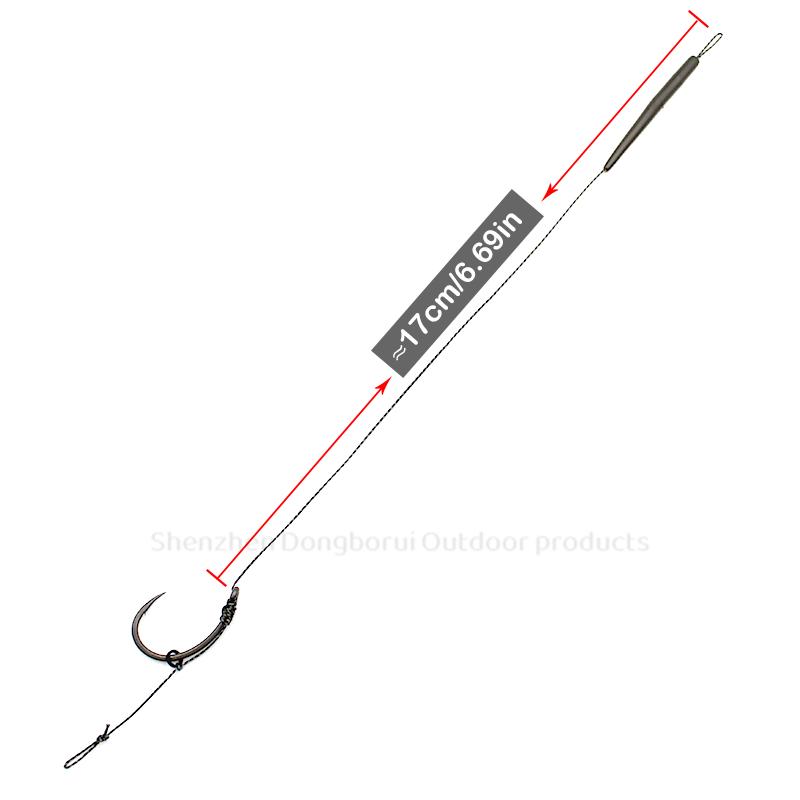 3pcs/pack Carp Fishing Blow Back Rig Barded And Barbless Hook Size 2 4 6 With Fishing Line Anti Tangle Sleeve Carp Fishing Terminal Tackle Accessories