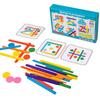 Rainbow Stick Puzzle for Child Space Color Matching Toy Sorting Game Board Toy Kids Brain Developmental Activity Toy