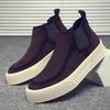 2025 New Cowhide Men's High-top Shoes Breathable and Warm Fashion Anti-velvet Leather Boots Casual Soft-soled Versatile Men's Leather Boots