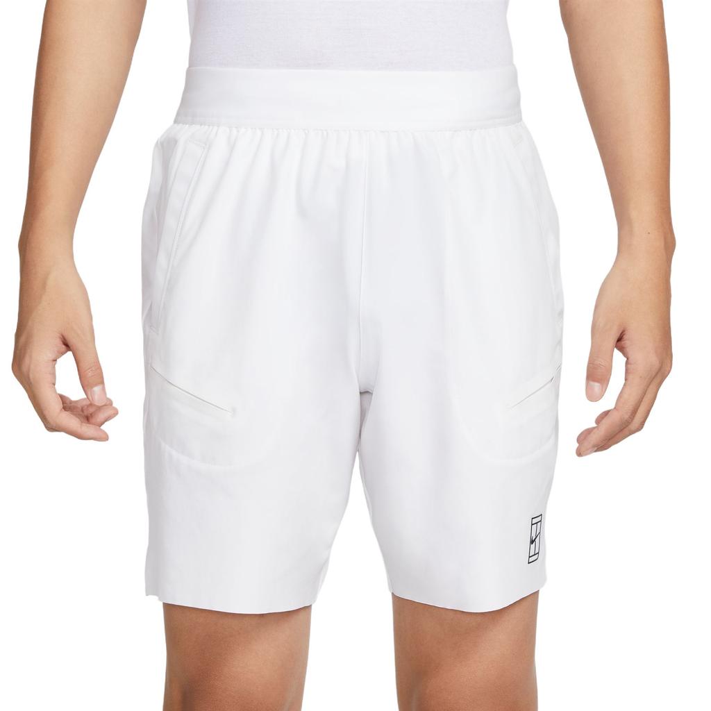 New Nike Court AdvantageDri Fit Sports Shorts Men's White/Black FZ9323-100