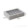 24-Compartment High-End Velvet Jewelry Box for Rings, Necklaces, and Earrings