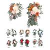2pcs Artificial Wedding Arch Flowers Lifelike Wedding Welcome Signs Floral Decoration Fadeless Exqui