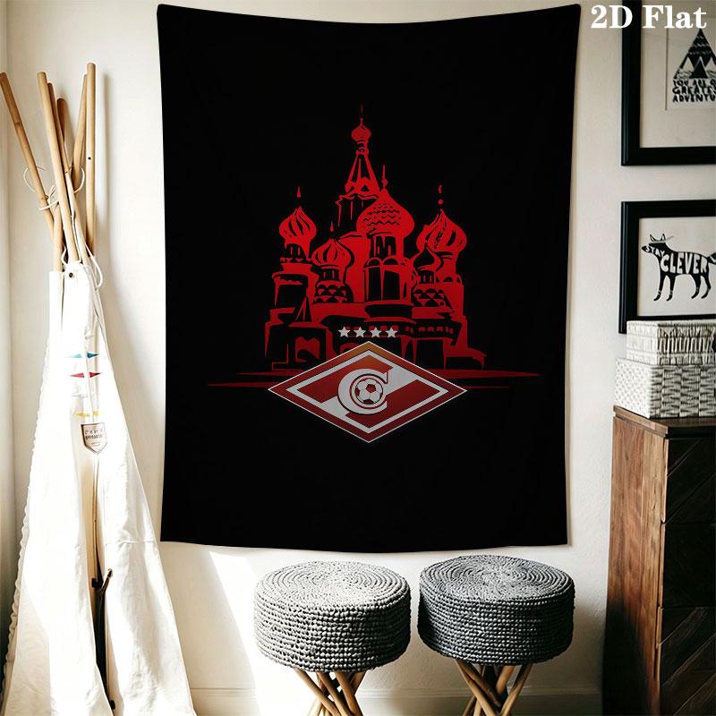 Spartak Moscow Dash Wall Hanging Printed Fabric Blanket Decorative Tapestries for Bedroom Living Room Home Decor