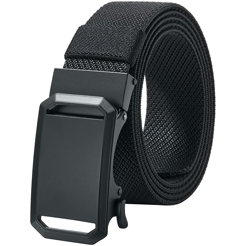 

[LionVII] belt men s Expansion and contraction - auto lock type nylon belt work sports mountain climbing golf outdoor work clothes extend No hole