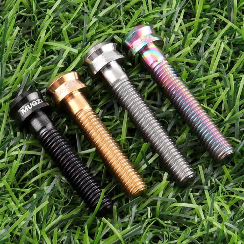 Titanium Zinc Zinc Alloy Bicycle Stem Top Cap Screw M6x30/35mm Bicycle Headset Cover Screws Road Bikes