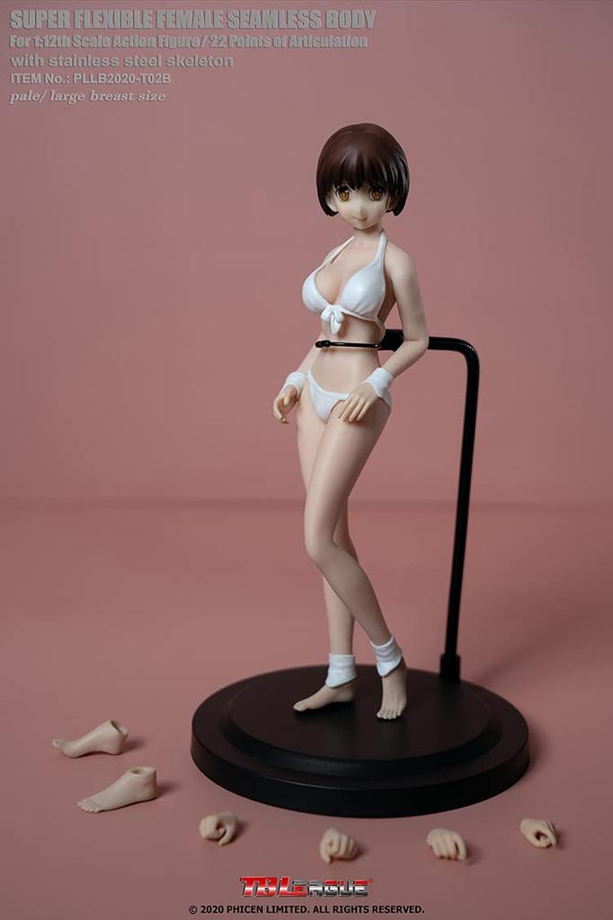 [TOYBARJAPAN] 1/12 Scale Action Figure TBLeague PLLB2020-T02B Cute Anime Girl Seamless Body with Bikini and Head, Full Set of Japanese Beauty