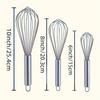 3pcsStainless Steel Egg Stirring Balloon Whisk Manual Egg Beater Mixer Kitchen Baking Utensil Multifunctional Cream Butter Whisk
