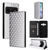 Cubic Grid Texture Flip Leather Phone Case