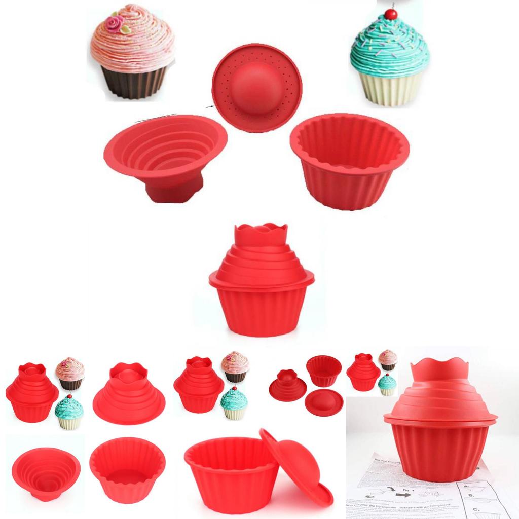 Premium Silicone Big Top Cupcake Mold For Irregular Muffin And Mousse Cakes