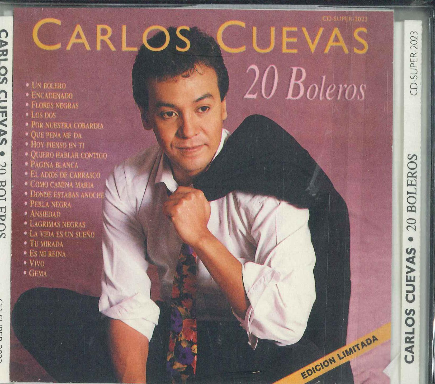 

CD CARLOS CUEVAS - 20 Boleros SUPER2023 IM DISCOS & CAS 1994 Mexico Latin Used