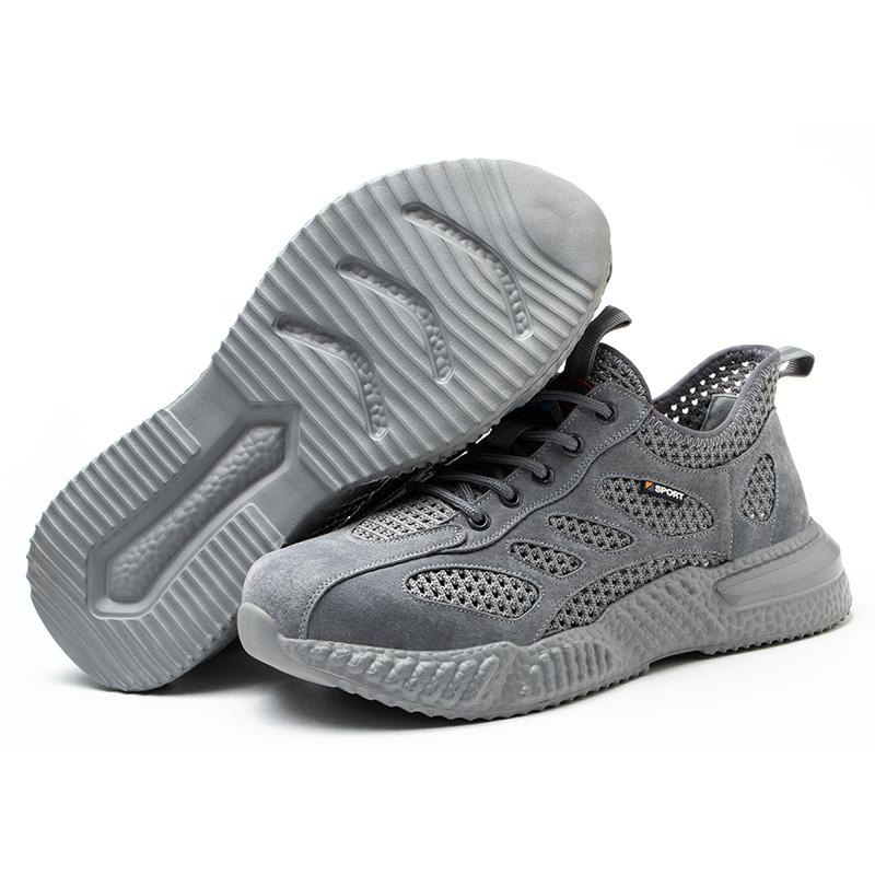 Summer Work Shoes With Protection Breathable Lightweight Safety Shoessteel Toe Cap Working  Male Construction Work Mesh Sneakers