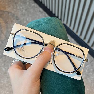 New Style Women Glasses Round TR90 Frame Blue Light Blocking Eyewear Female Fashion Optical Frames