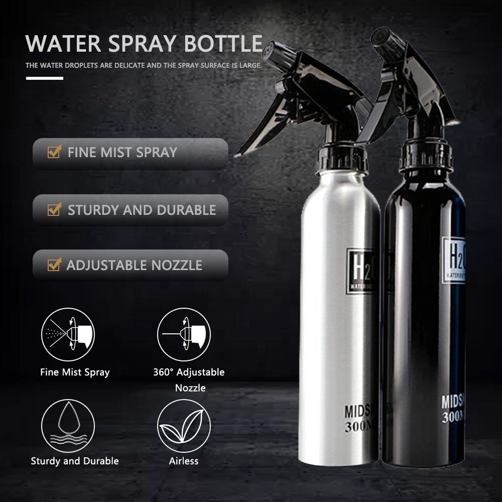 300ml500ml Spray Bottle Refillable Mist Bottle Dispenser Hairdressing Empty Bottle Aluminum Salon Water Can