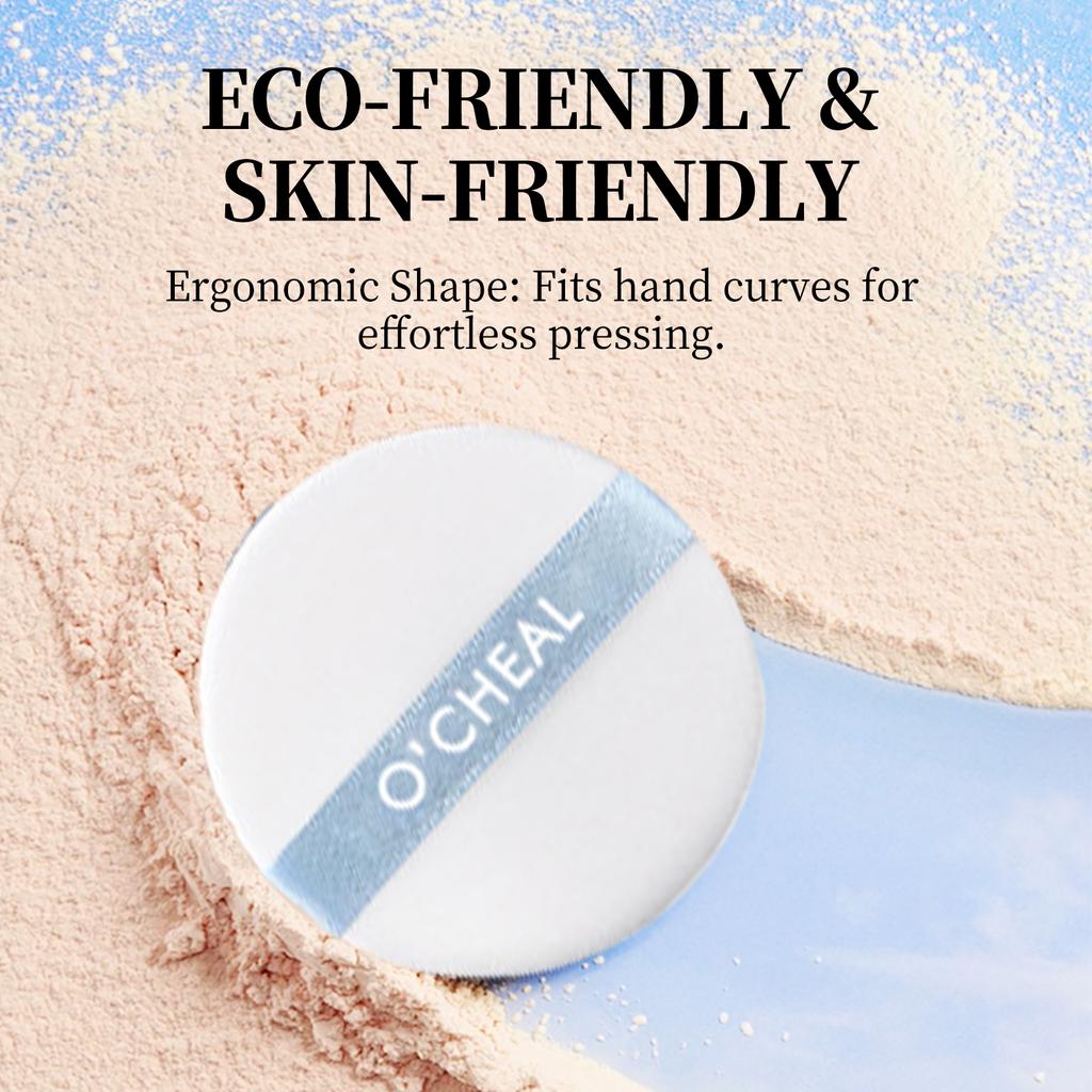 Ocheal Polvo Fijador Mate para Rostro Control de Grasa Ligero Base Radiante Polvo Compacto Maquillaje Facial Cobertura Total Cosmético