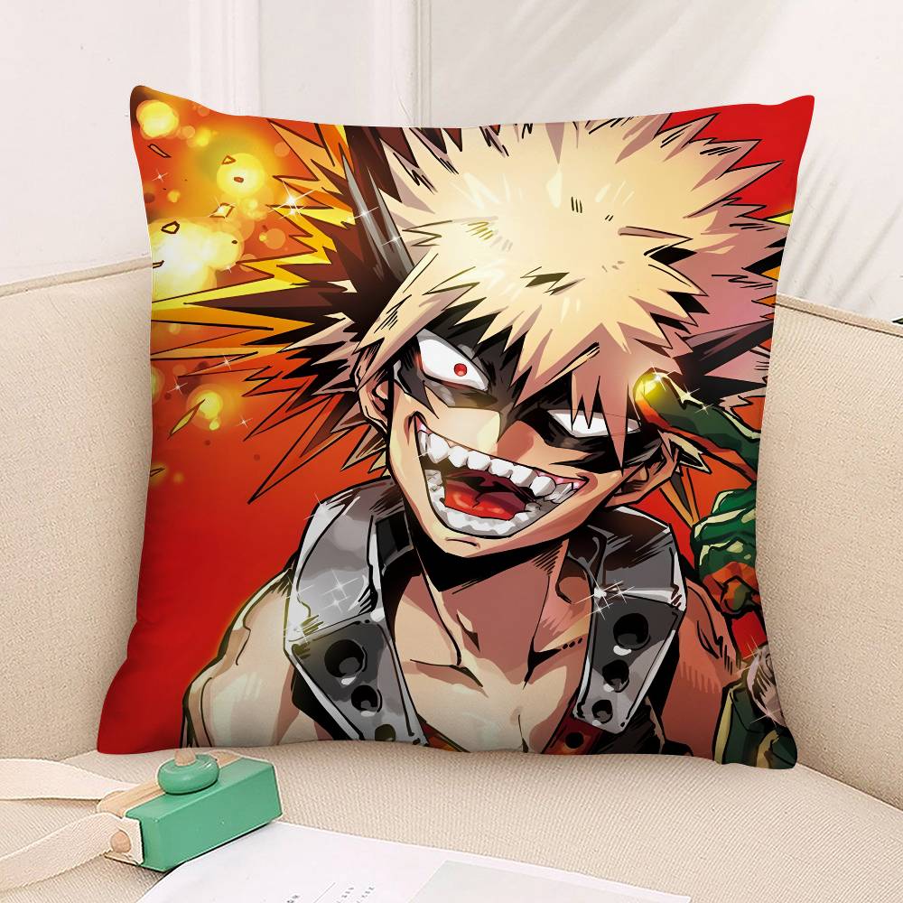 My Hero Academia Katsuki Bakugo Pillow Case Plush Fabric Soft Pillowcase Double Sided Print Cushion Cover Household Gifts