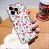 Rote Rosen Nahtloses Muster Transparenz Handyhülle für IPhone 14 15 16 13 12 11 17 Pro Max 12 13 Mini Weiche Hülle