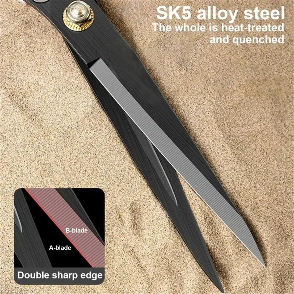 Multifunktionale Feder-Wollschere mit Sicherheitsverschluss, kraftsparend, manuelle Trimschere für Haustiere, Rindsleder, Pferd, Handwerkzeuge