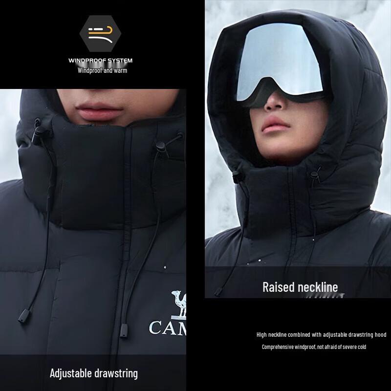 Camel Outdoor Waterproof Windproof Long Down Jacket