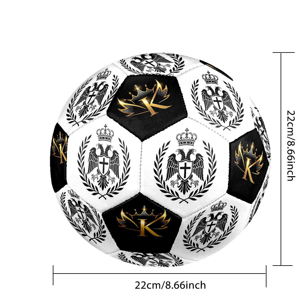 1PC Royal Crest Emblem Crown Majesty Soccer Ball Size 5 Football Machine Sewn Indoor/Outdoor Universal Football S25