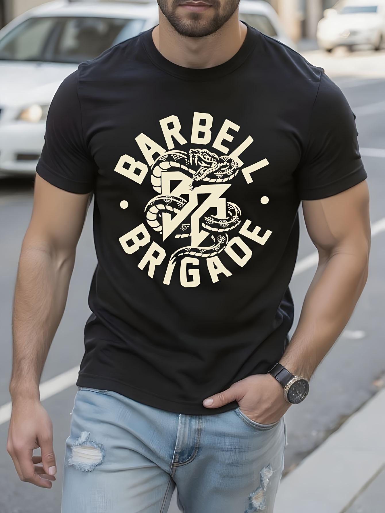 Heavyweight Gym Tshirt - Barbell Brigade Snake Print Work... S