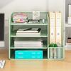 Multi-functional Desk File Organizer Space-saving Multi-layer Bookshelf  Office Use