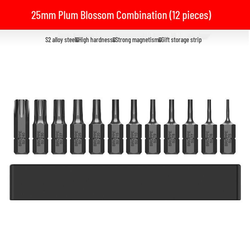 Compact Electric Screwdriver Bit Set: Phillips, Slotted, Torx, Hex, Strong Magnetic Power Drill, S2 Magnetic Bits.